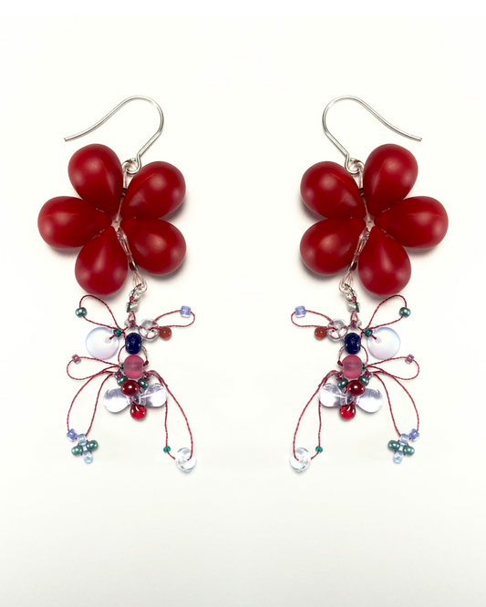 floating jewel drops earrings