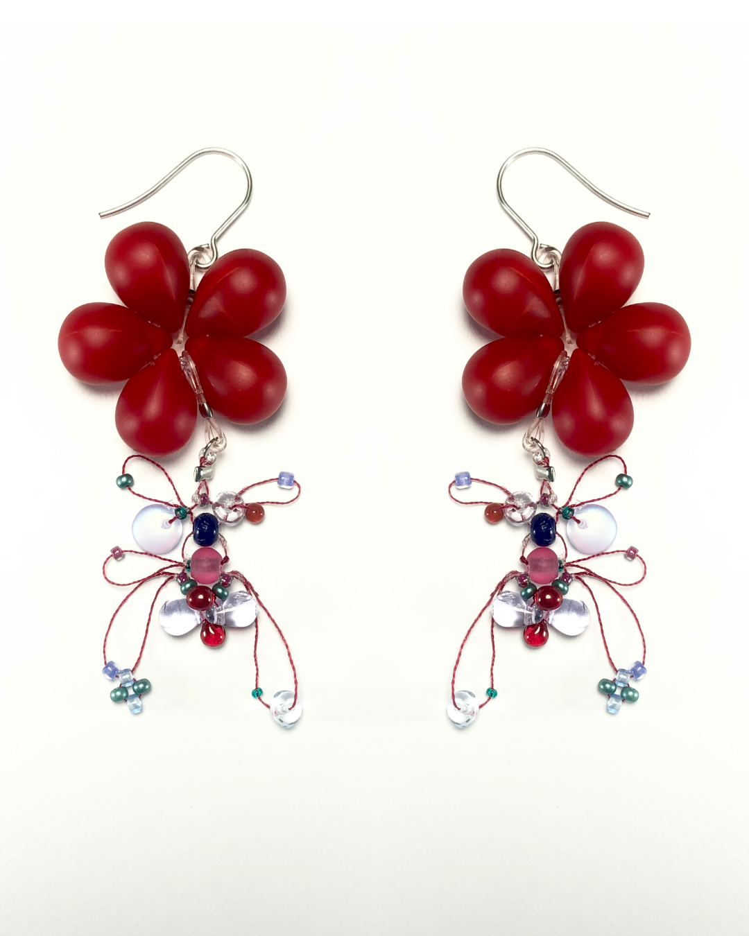 floating jewel drops earrings