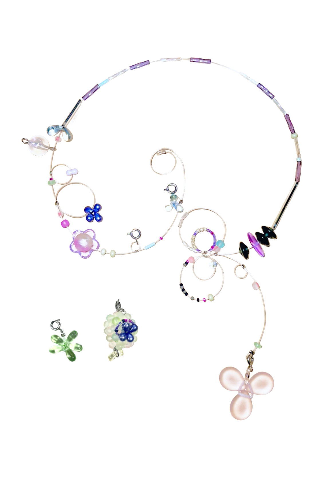 shimmer pool modular necklace