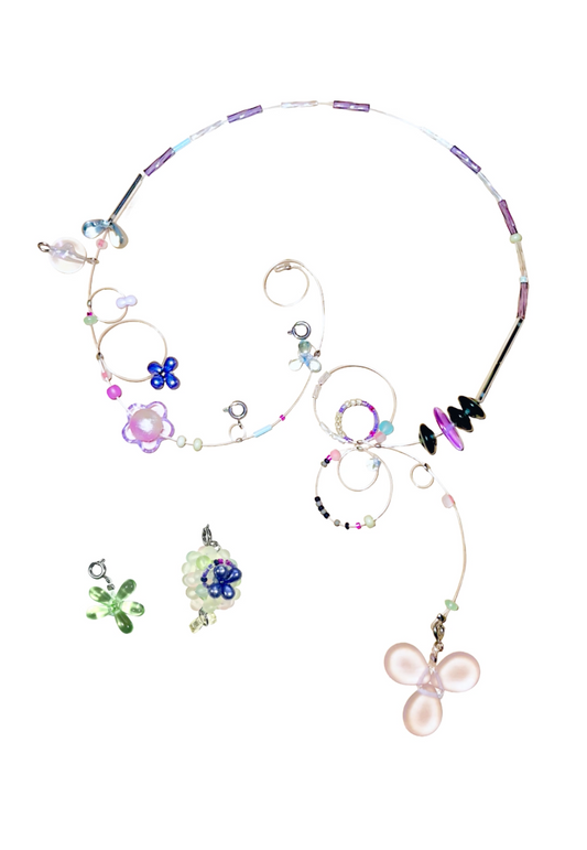 shimmer pool modular necklace