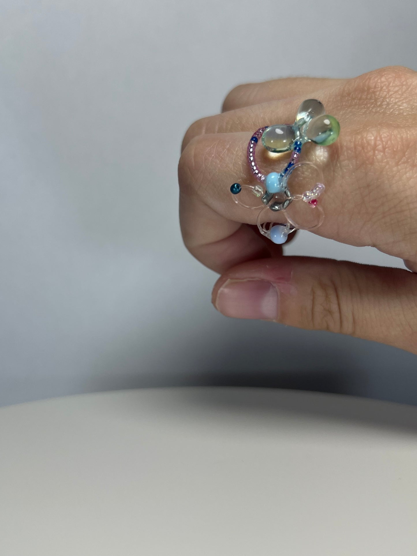 Glitter GemSphere orbit ring