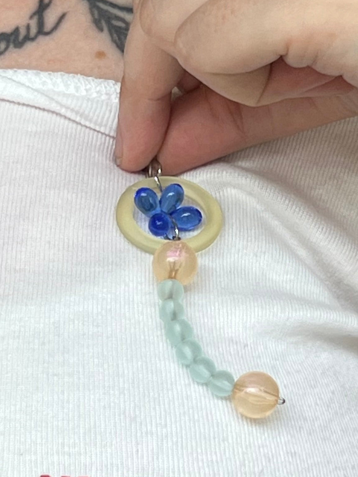 Gemmy barbell sapphire charm