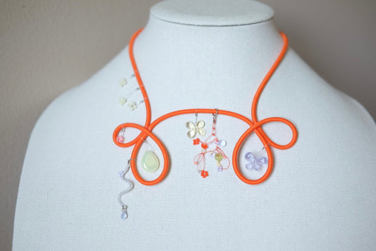 bloom loop charm necklace