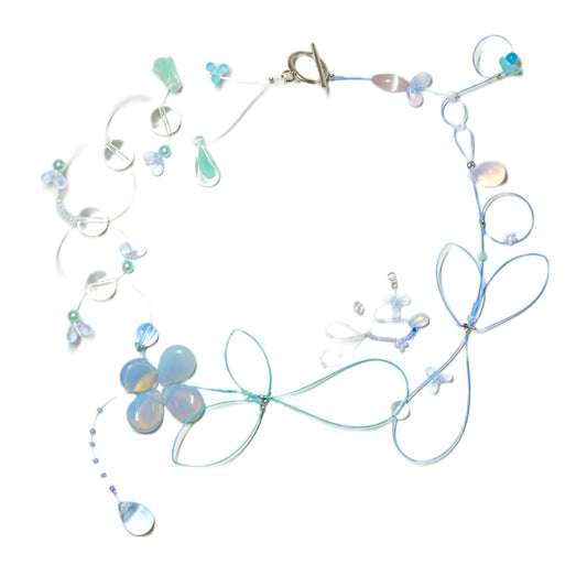 aqua shimmerSphere necklace