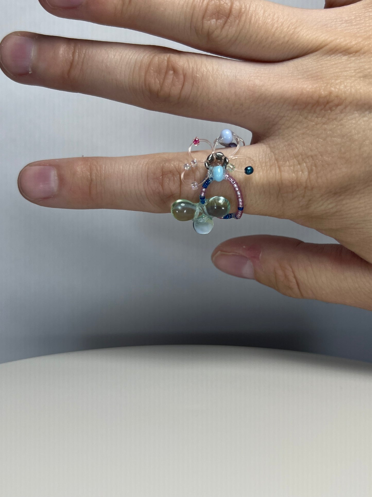 Glitter GemSphere orbit ring