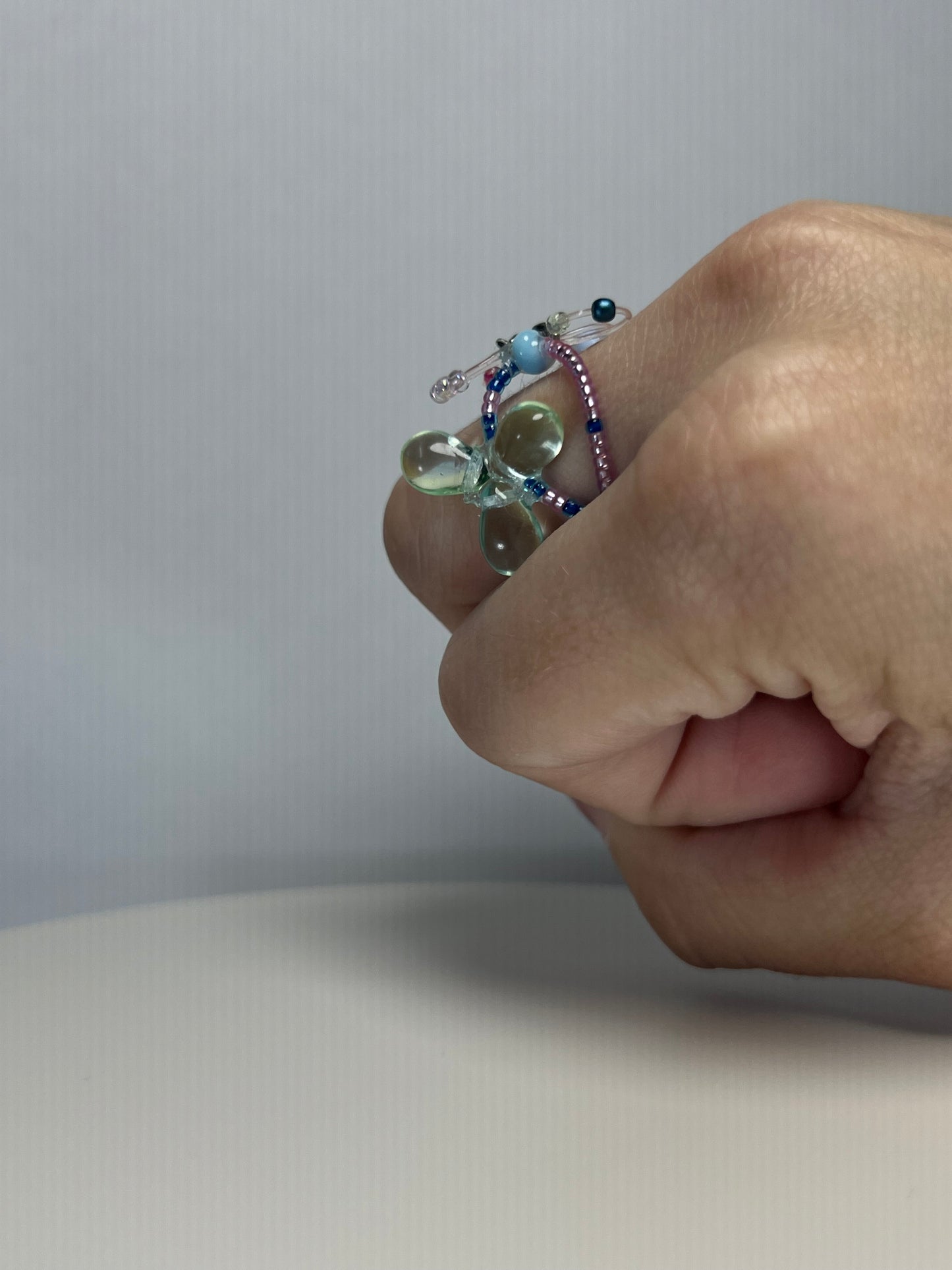 Glitter GemSphere orbit ring