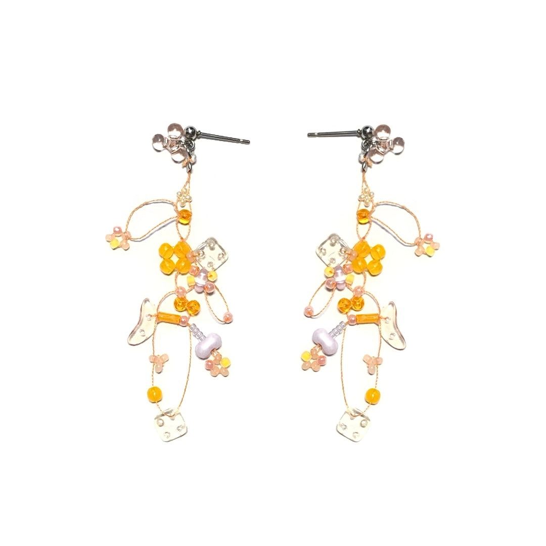 bloom tile gemmy ladder earrings