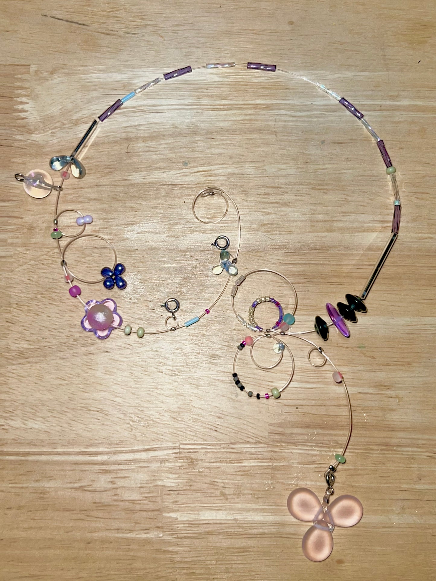 shimmer pool modular necklace