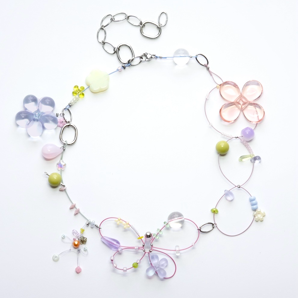 butterfly swirl-pool necklace