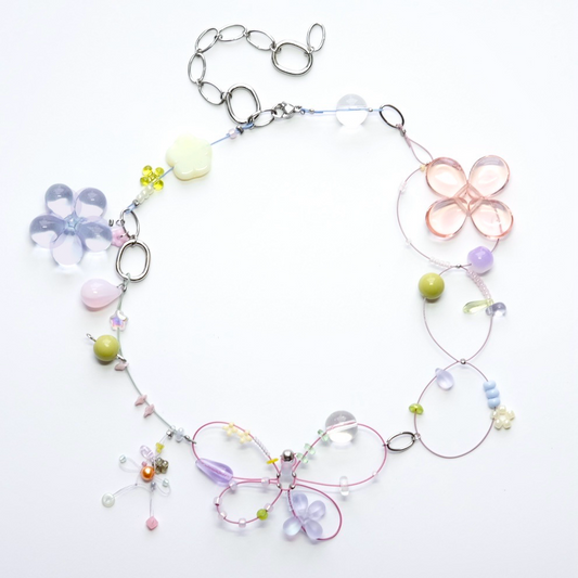 butterfly swirl-pool necklace