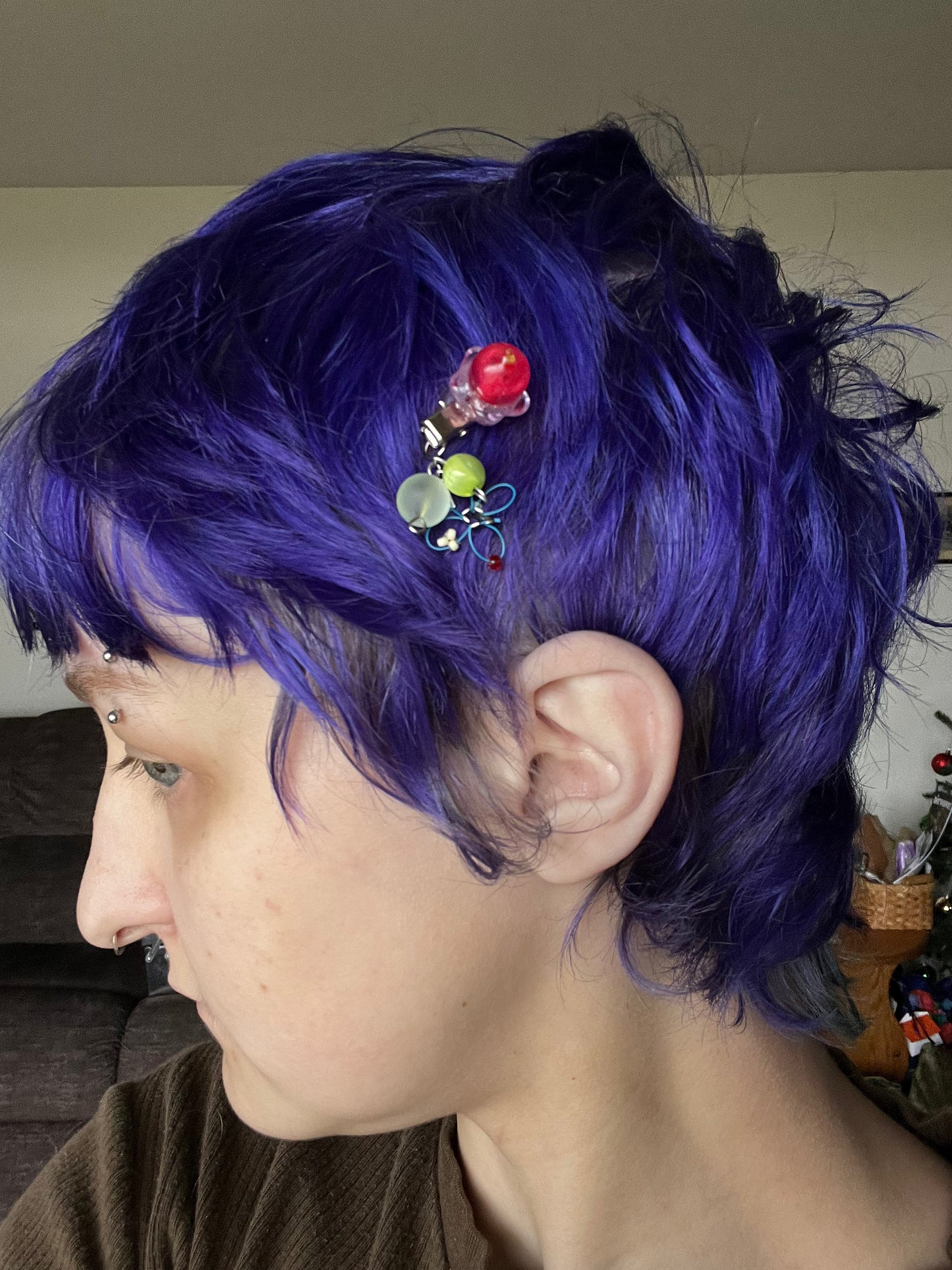 glow cherry pop hair clip