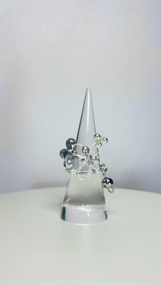 liquid silver orbit ring
